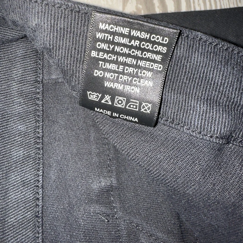 Guapi Jeans Mens 36x32 Black Wide Leg Relaxed Fit Charcoal Denim Stretch Pants
